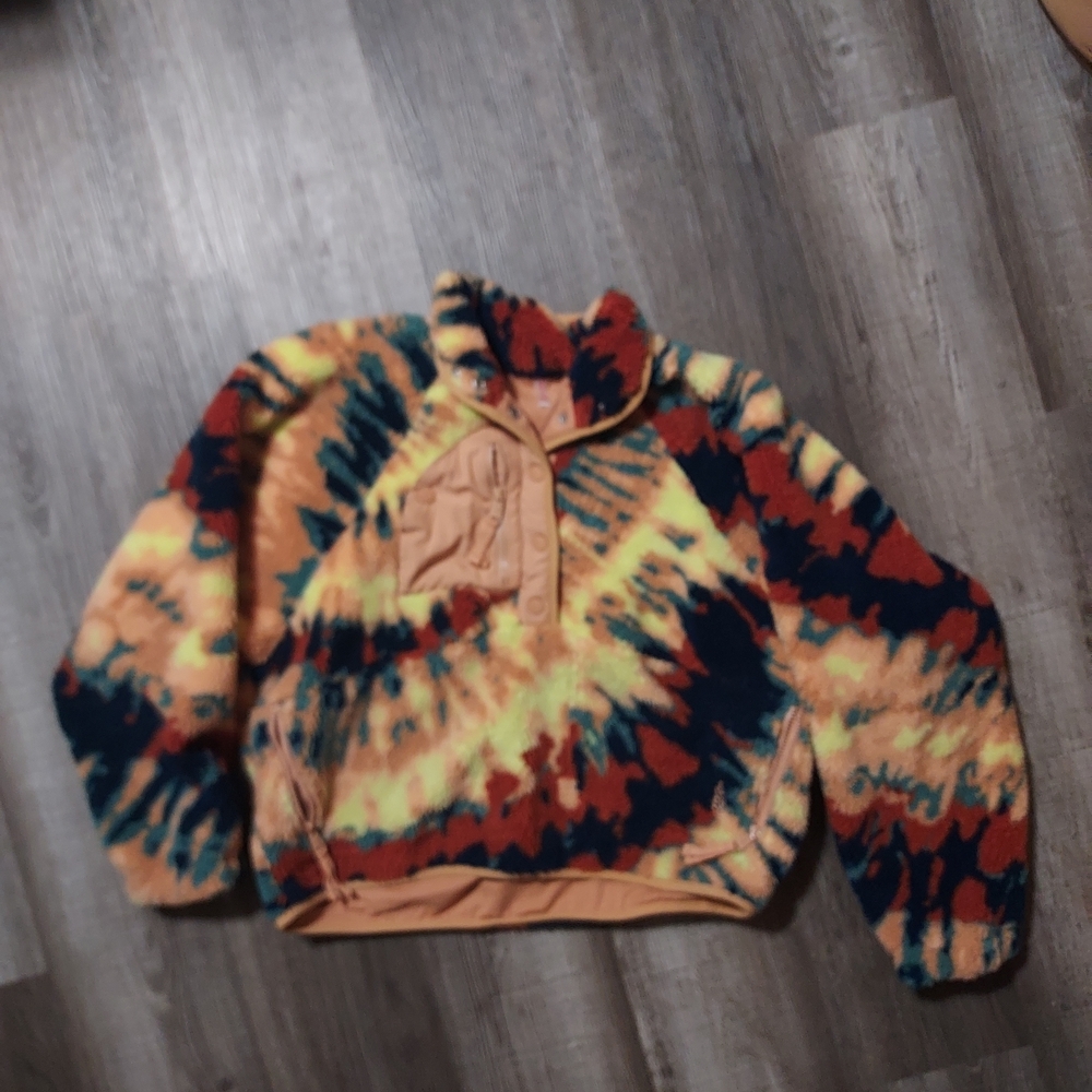 FP Movement Hit The Slopes Printed Pullover Womans Small in Oasis Combo Aurora - Picture 2 of 7